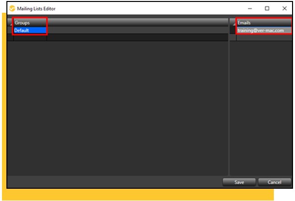 Mailing Lists Editor