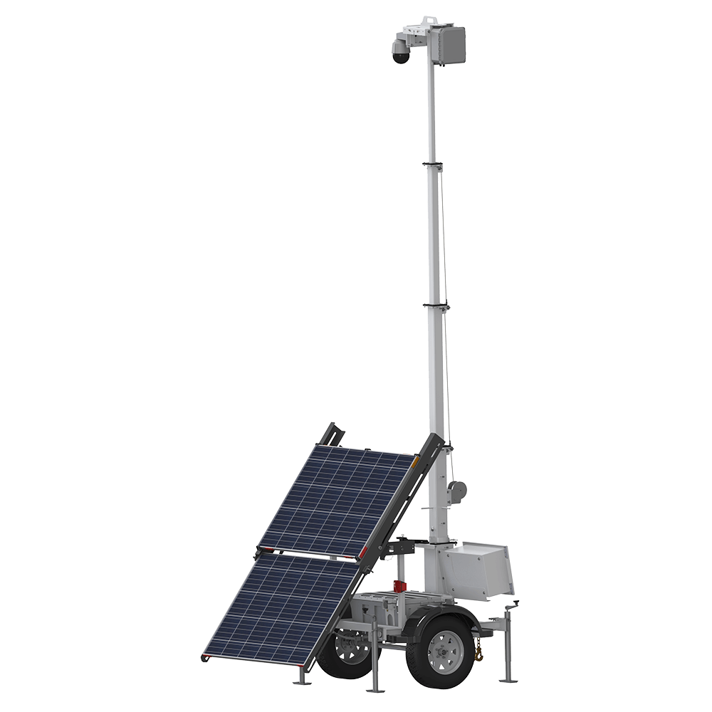 Plateforme d'alimentation solaire compacte sur remorque