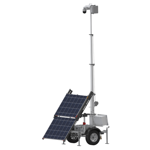 Plateforme d'alimentation solaire compacte sur remorque