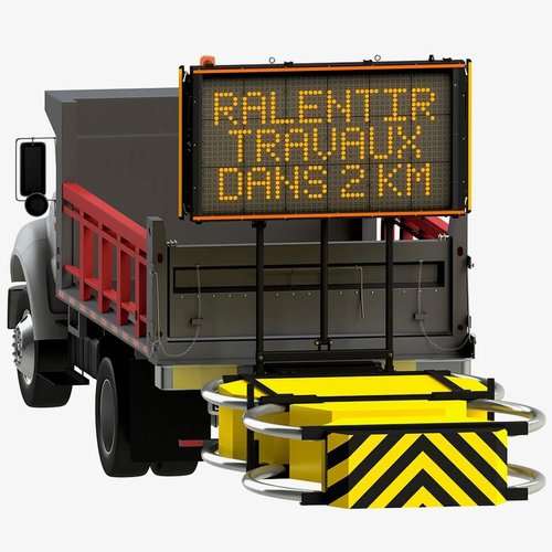 Moyen panneau à message variable sur atténuateur – pleine matrice